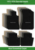 Lloyd Velourtex Front & Rear Mats for '72-76 Impala W/Impala Script Silver on Bl