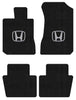 Lloyd Velourtex Front & Rear Mats for '82-83 Accord W/Silver on Black Honda H