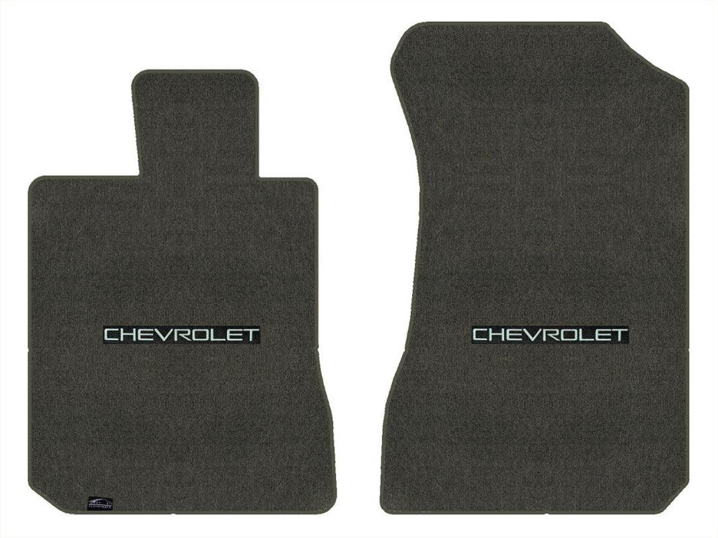 Lloyd Velourtex Front Mats for '77-90 Chevy Caprice W/Chevy Silver on Black