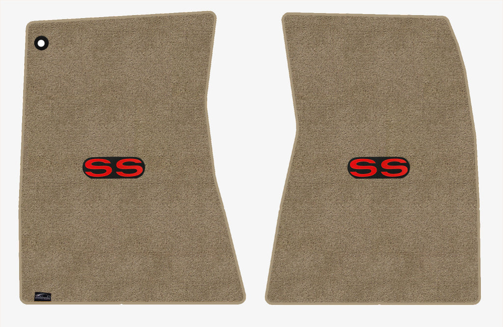 Lloyd Ultimat Front Carpet Mats for '68-69 Chevy Malibu W/Red on Black SS Logo