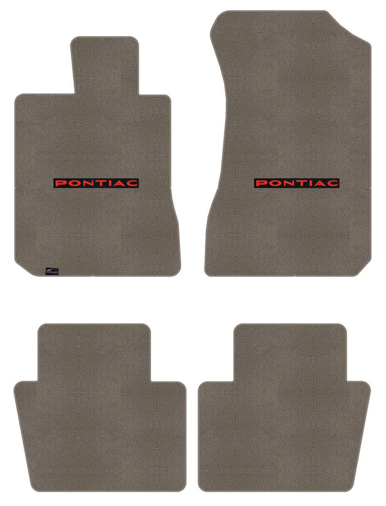 Lloyd Loop Front & Rear Mats for '68-72 Lemans W/Red on Black Pontiac