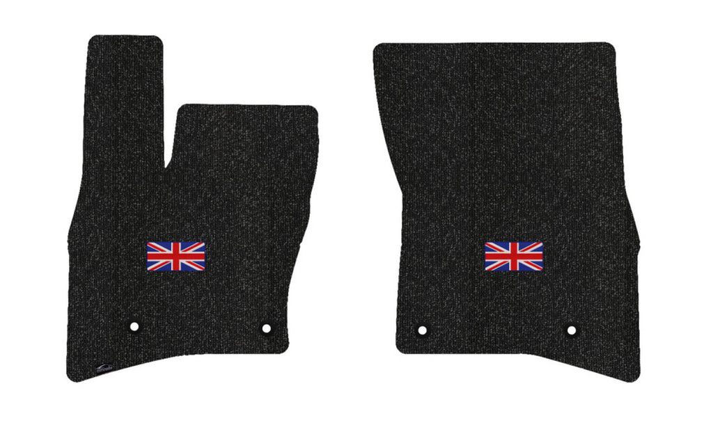 Lloyd Berber Front Carpet Mats for '20-22 Land Rover Defender 110 W/British Flag