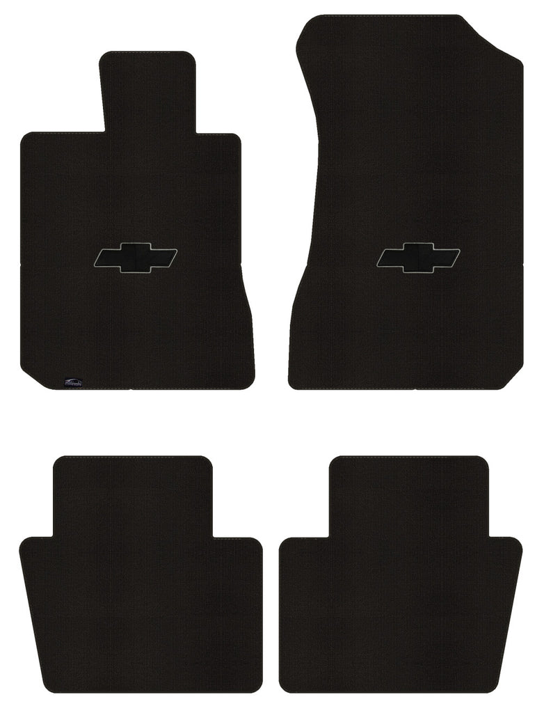 Lloyd Berber Front & Rear Mats for '99-04 Tracker W/Black Filled Chevy Bowtie