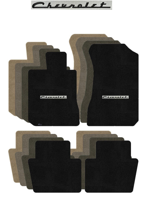 Lloyd Ultimat Front & Rear Mats for '58 Chevy Biscayne W/Black on Silver Chevy