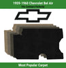 Lloyd Ultimat Trunk Mat for '59-60 Chevy Bel Air W/Black Outline Chevy Bowtie