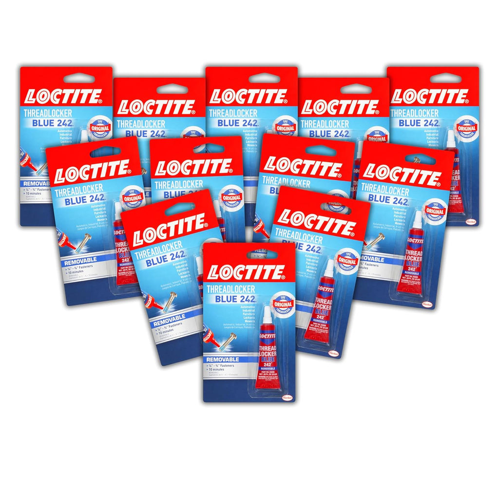Loctite Threadlocker Blue 242 - Removable Thread Lock Glue for Nuts, Bolts, & Fasteners, Medium Strength Screw Glue to Prevent Loosening & Corrosion - 6 ml, 1 Pack