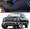 Jeep Windshield Sunshade | Protects Sun Visor from UV and Heat Protection | Fits for Wrangler, Gladiator, and Rubicon Models | Keeps Your Car Cool and Comfort | X-Small (60" x 21")