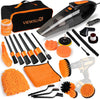 Viewsun 17pcs Car Cleaning Kit, Pink Car Interior Detailing Kit with High Power Handheld Vacuum, Detailing Brush Set, Windshield Cleaner, Cleaning Gel, Complete Auto Accessories for Women Gift