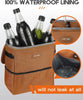 HOTOR Car Trash Can with Lid and Storage Pockets - 100% Leak-Proof Organizer, Waterproof Garbage Can, Multipurpose Trash Bin for Car, 2 Gallons, Black