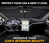 Jeep Windshield Sunshade | Protects Sun Visor from UV and Heat Protection | Fits for Wrangler, Gladiator, and Rubicon Models | Keeps Your Car Cool and Comfort | X-Small (60" x 21")
