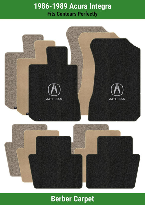 Lloyd Berber Front & Rear Mats for '86-89 Acura Integra W/Acura a with Acura