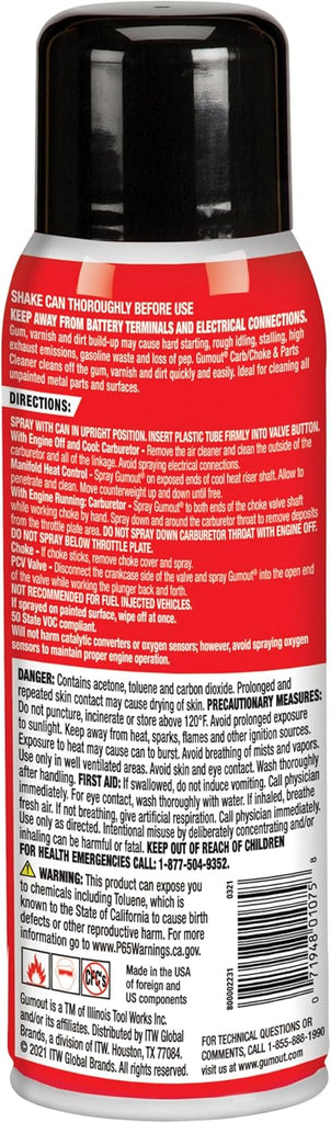 Gumout 800002231 Carb and Choke Cleaner Jet Spray - 14 oz.