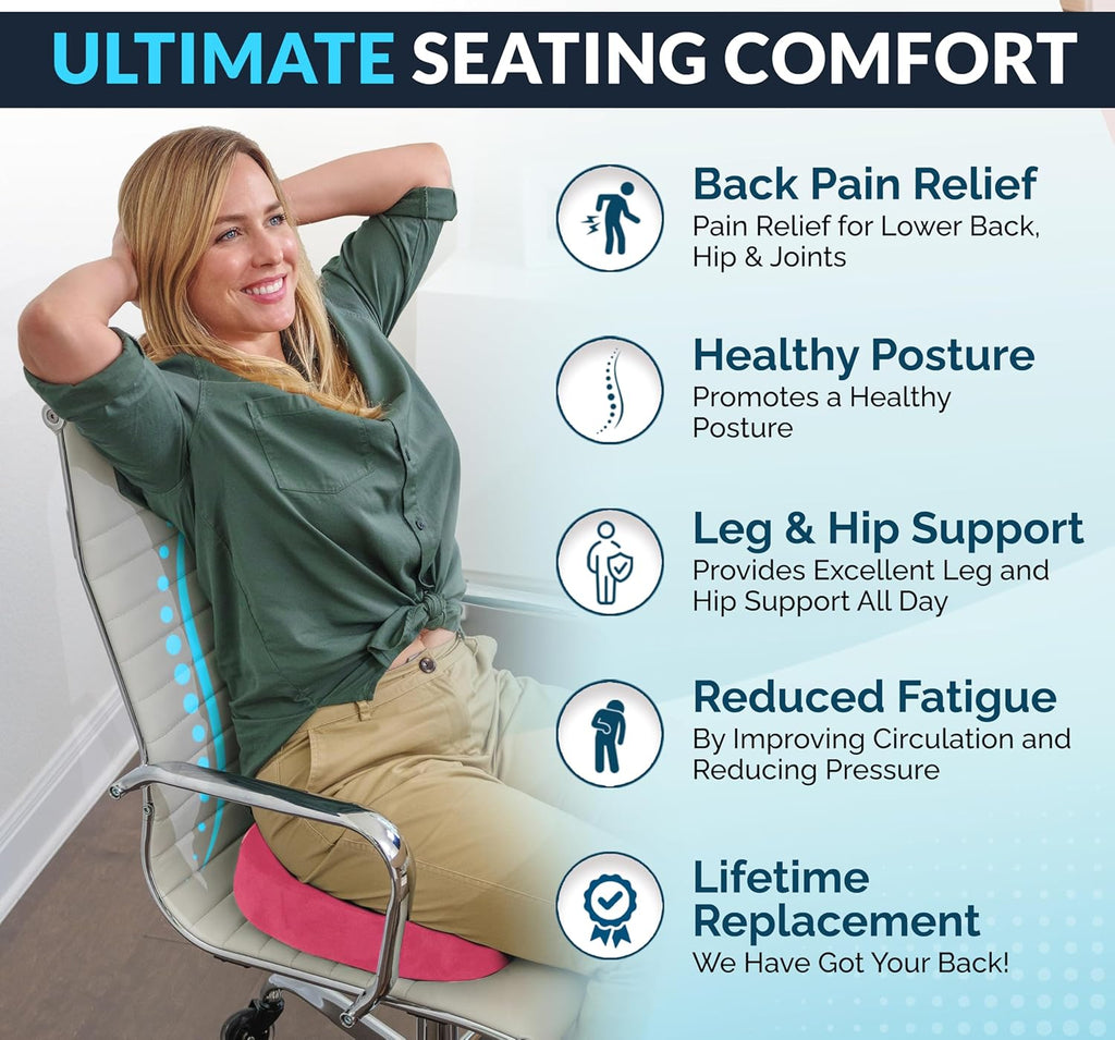 ComfiLife Premium Gel & Memory Foam Seat Cushion – Doctor Recommended Office Chair Cushion, Car Seat Cushion – Chair Cushions for Back & Sciatica Pain Relief – Seat Cushions for Office & Desk (Beige)