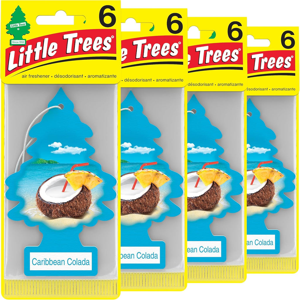 LITTLE TREES Air Fresheners Car Air Freshener. Hanging Tree Provides Long Lasting Scent for Auto or Home. Black Ice, 24 Air Fresheners