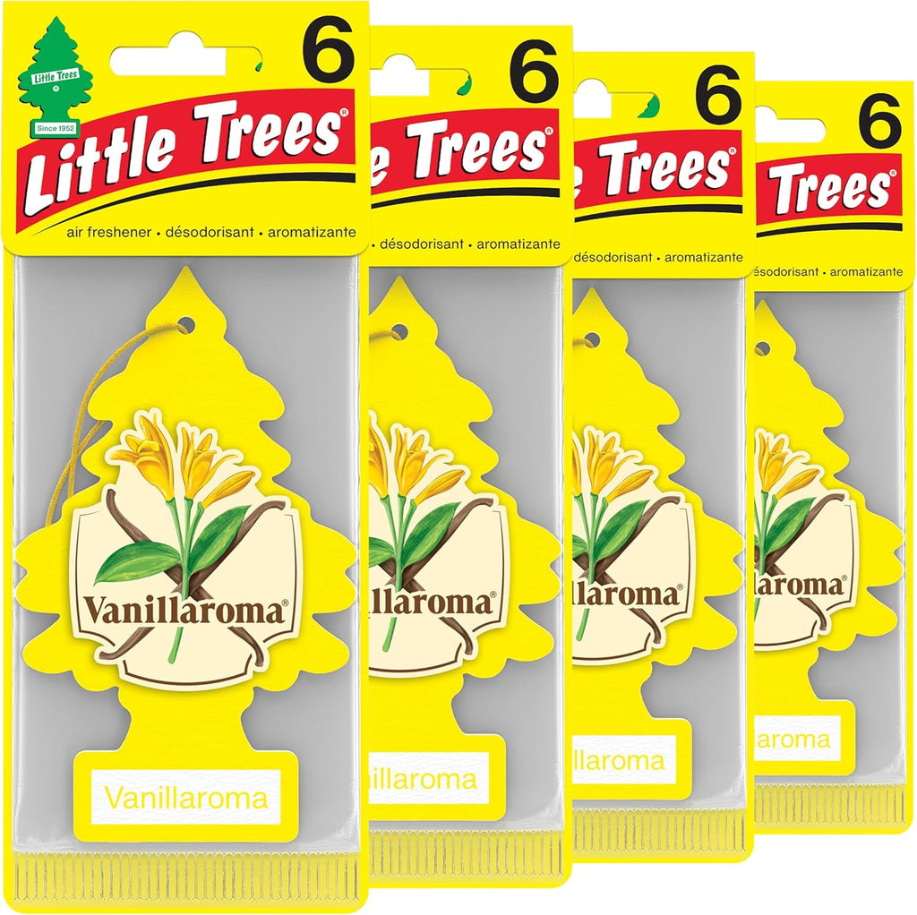LITTLE TREES Air Fresheners Car Air Freshener. Hanging Tree Provides Long Lasting Scent for Auto or Home. Black Ice, 24 Air Fresheners