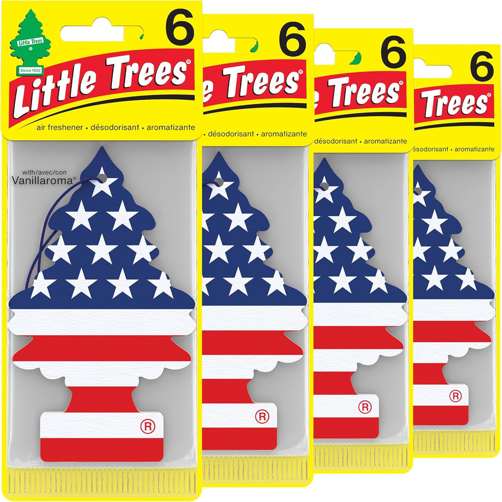 LITTLE TREES Air Fresheners Car Air Freshener. Hanging Tree Provides Long Lasting Scent for Auto or Home. Black Ice, 24 Air Fresheners