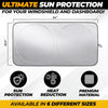Jeep Windshield Sunshade | Protects Sun Visor from UV and Heat Protection | Fits for Wrangler, Gladiator, and Rubicon Models | Keeps Your Car Cool and Comfort | X-Small (60" x 21")