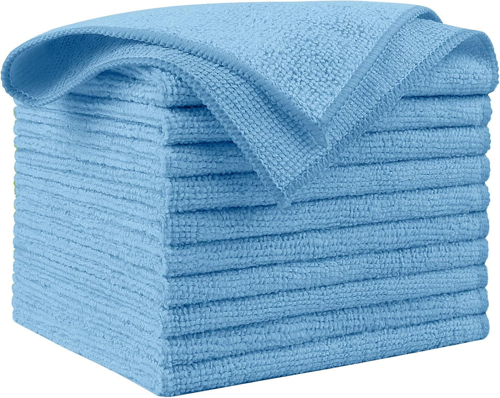 AIDEA Microfiber Cleaning Cloth, 50PK, Microfiber Towels for Cars, Premium All Purpose Car Cloths, Dusting Cloth Cleaning Rags, Absorbent Towels for SUVs, House, Kitchen, Window, 12"×12"
