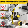 Holikme 6Pack Drill Brush Power Scrubber Cleaning Brush Extended Long Attachment Set All Purpose Drill Scrub Brushes Kit for Grout, Floor, Tub, Shower, Tile, Bathroom and Kitchen Surface，Yellow