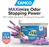 Camco TST MAX RV Toilet Treatment Drop-INs - Control Unwanted Odors & Break Down Waste and Tissue - Safe Septic Tank Treatment - Orange Scent, 30-Pack (41183)