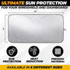 Jeep Windshield Sunshade | Protects Sun Visor from UV and Heat Protection | Fits for Wrangler, Gladiator, and Rubicon Models | Keeps Your Car Cool and Comfort | X-Small (60" x 21")