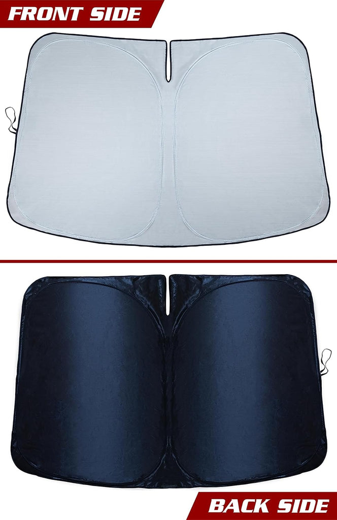 Magnelex Car Windshield Sunshade | Innovative No-Light-Pass Technology for Maximum Protection | Foldable Sun Shade Keeps Your Vehicle Cool | Fit for Cars, Trucks, and SUVs | Large (63 x 33.8 in)