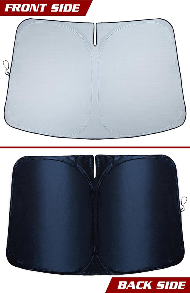 Magnelex Car Windshield Sunshade | Innovative No-Light-Pass Technology for Maximum Protection | Foldable Sun Shade Keeps Your Vehicle Cool | Fit for Cars, Trucks, and SUVs | Large (63 x 33.8 in)