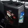 HOTOR Car Trash Can with Lid and Storage Pockets - 100% Leak-Proof Organizer, Waterproof Garbage Can, Multipurpose Trash Bin for Car, 2 Gallons, Black