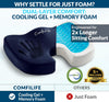 ComfiLife Premium Gel & Memory Foam Seat Cushion – Doctor Recommended Office Chair Cushion, Car Seat Cushion – Chair Cushions for Back & Sciatica Pain Relief – Seat Cushions for Office & Desk (Beige)