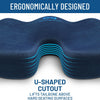 Everlasting Comfort Doctor Recommended Memory Foam Seat Cushion for Office Chairs & Car Seat - Ergonomic Office Desk Accessories for Tailbone Pain Relief, Sciatica & Back Support