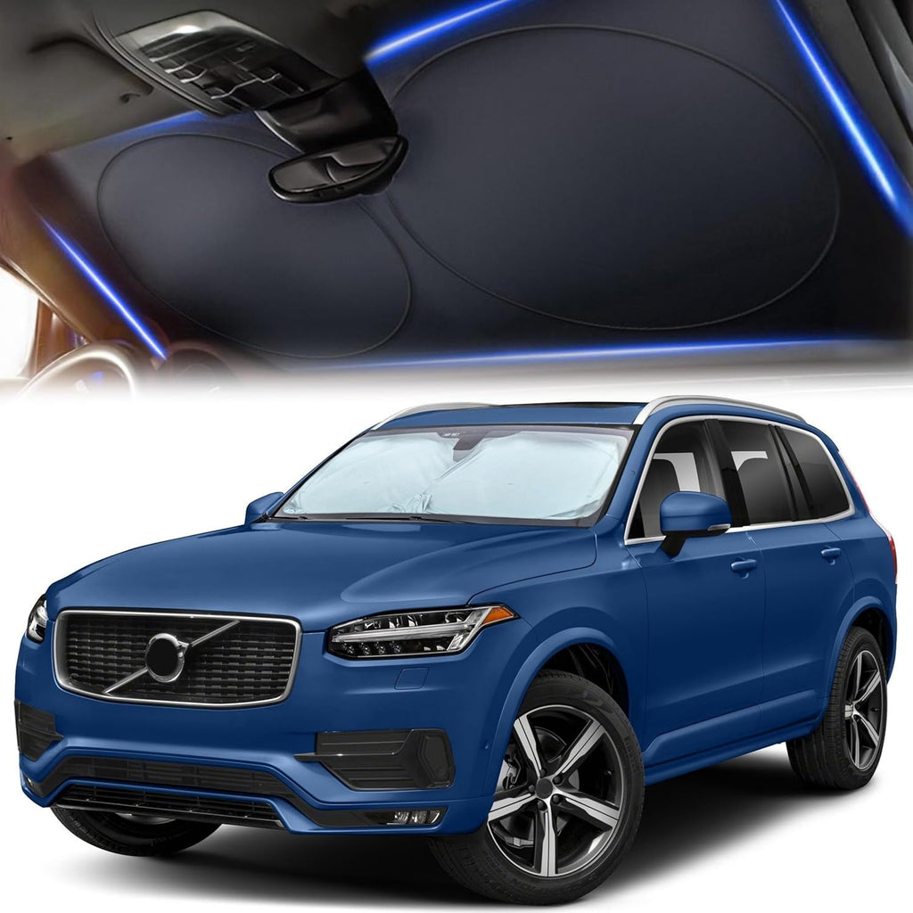 Jeep Windshield Sunshade | Protects Sun Visor from UV and Heat Protection | Fits for Wrangler, Gladiator, and Rubicon Models | Keeps Your Car Cool and Comfort | X-Small (60" x 21")