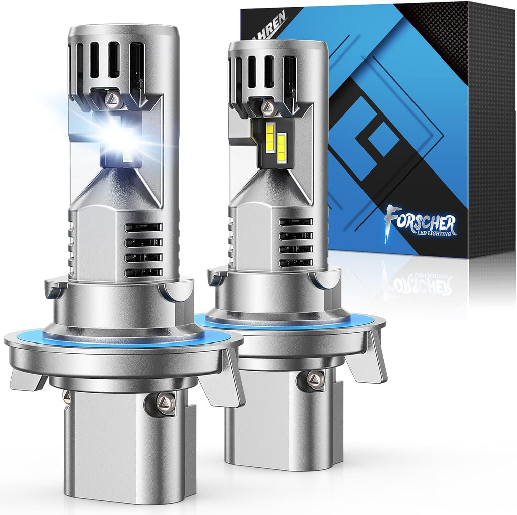 FAHREN H1 Fog Bulbs, 28000LM Brightness 1:1 Mini Size No Adapter Needed Plug & Play, 6500k White with 16 CSP Chips, Canbus Ready Non-Polarity H1 Light Bulb with Turbo Fan, IP68 Waterproof Pack of 2
