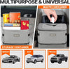 HOTOR Car Trash Can with Lid and Storage Pockets - 100% Leak-Proof Organizer, Waterproof Garbage Can, Multipurpose Trash Bin for Car, 2 Gallons, Black