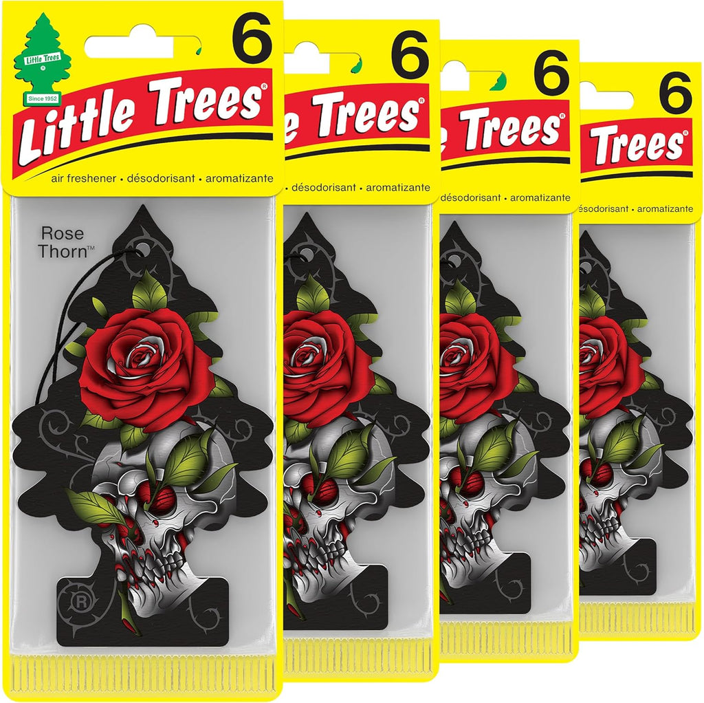 LITTLE TREES Air Fresheners Car Air Freshener. Hanging Tree Provides Long Lasting Scent for Auto or Home. Black Ice, 24 Air Fresheners