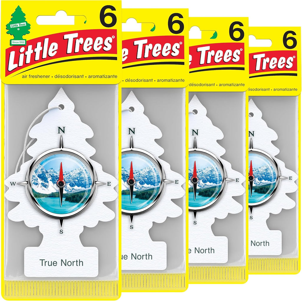 LITTLE TREES Air Fresheners Car Air Freshener. Hanging Tree Provides Long Lasting Scent for Auto or Home. Black Ice, 24 Air Fresheners