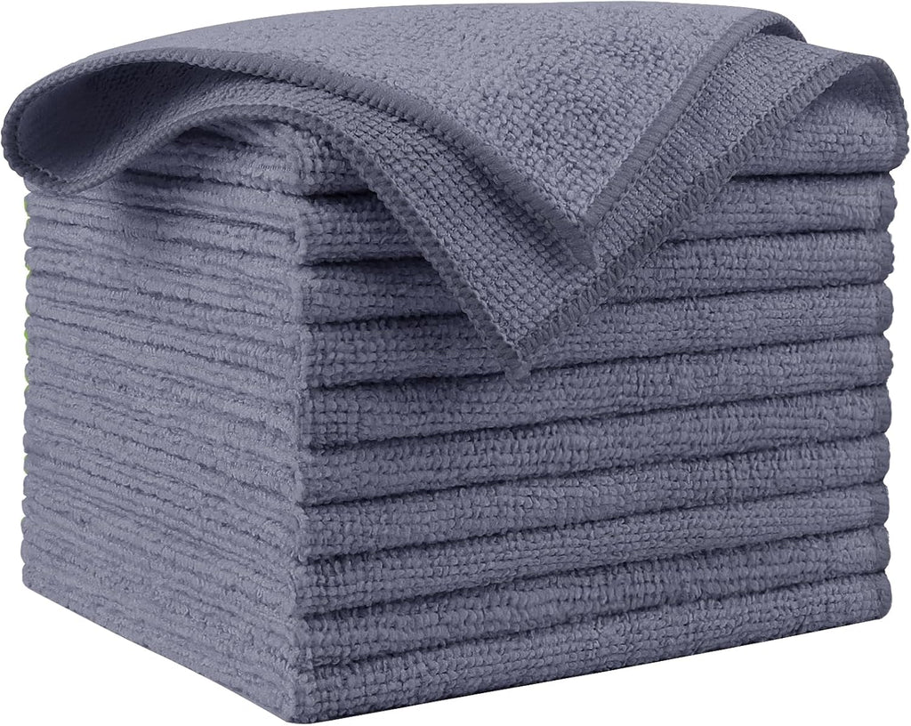 AIDEA Microfiber Cleaning Cloth, 50PK, Microfiber Towels for Cars, Premium All Purpose Car Cloths, Dusting Cloth Cleaning Rags, Absorbent Towels for SUVs, House, Kitchen, Window, 12"×12"