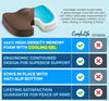 ComfiLife Premium Gel & Memory Foam Seat Cushion – Doctor Recommended Office Chair Cushion, Car Seat Cushion – Chair Cushions for Back & Sciatica Pain Relief – Seat Cushions for Office & Desk (Beige)