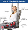 Everlasting Comfort Doctor Recommended Memory Foam Seat Cushion for Office Chairs & Car Seat - Ergonomic Office Desk Accessories for Tailbone Pain Relief, Sciatica & Back Support