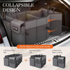 HOTOR Trunk Organizer - Car Organizer, Foldable Trunk organizer for SUVs & Sedans, Sturdy Car Organization for Car Accessories, Tools, Sundries, Black, 2 Compartments, 21.3"×12.6"×10.6"