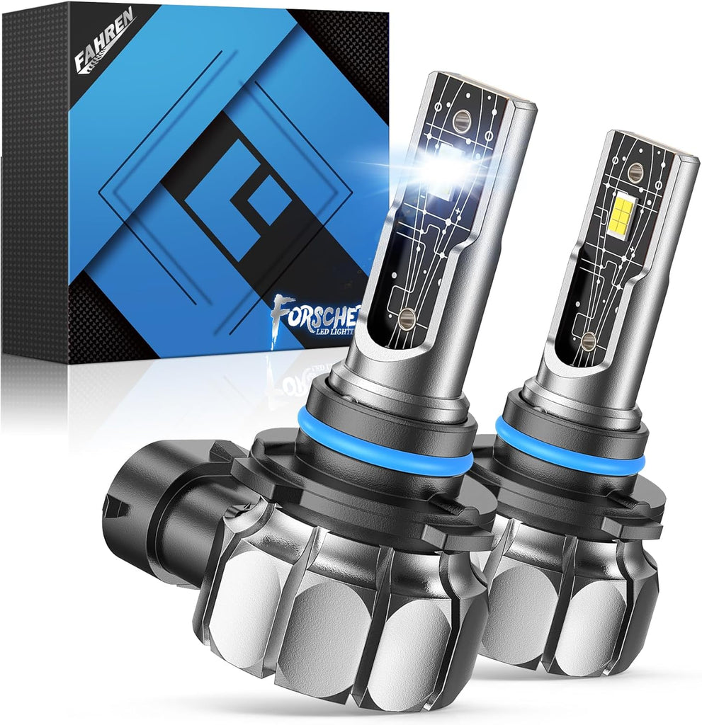 FAHREN H1 Fog Bulbs, 28000LM Brightness 1:1 Mini Size No Adapter Needed Plug & Play, 6500k White with 16 CSP Chips, Canbus Ready Non-Polarity H1 Light Bulb with Turbo Fan, IP68 Waterproof Pack of 2