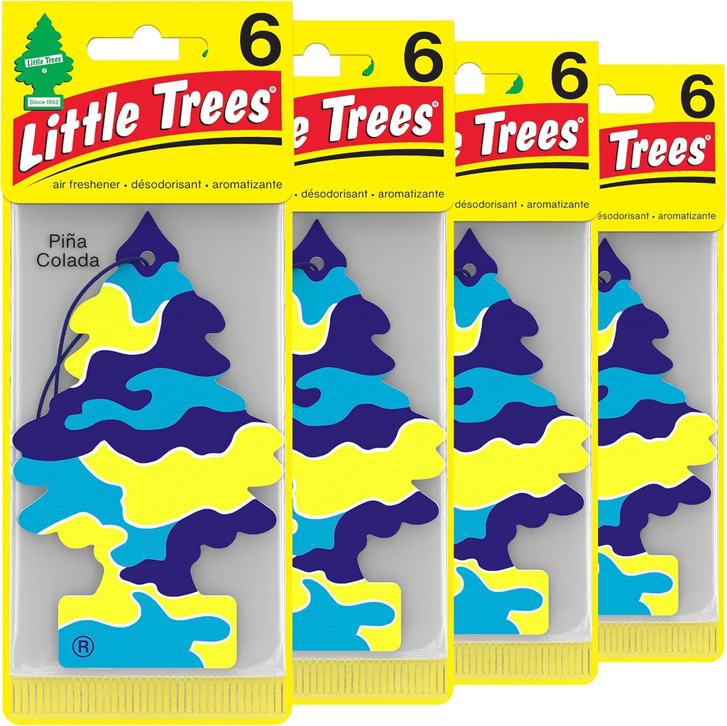 LITTLE TREES Air Fresheners Car Air Freshener. Hanging Tree Provides Long Lasting Scent for Auto or Home. Black Ice, 24 Air Fresheners