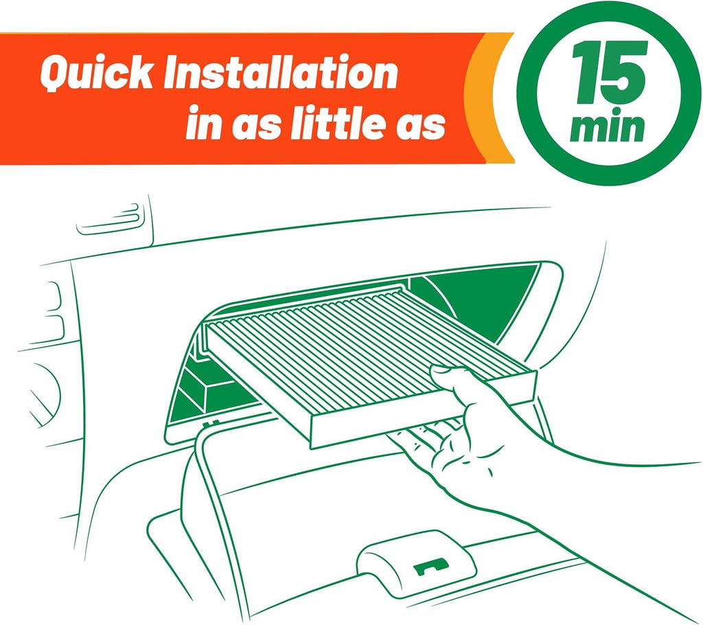 FRAM Fresh Breeze Cabin Air Filter Replacement for Car Passenger Compartment w/ Arm and Hammer Baking Soda, Easy Install, CF10134 for Honda Vehicles, white