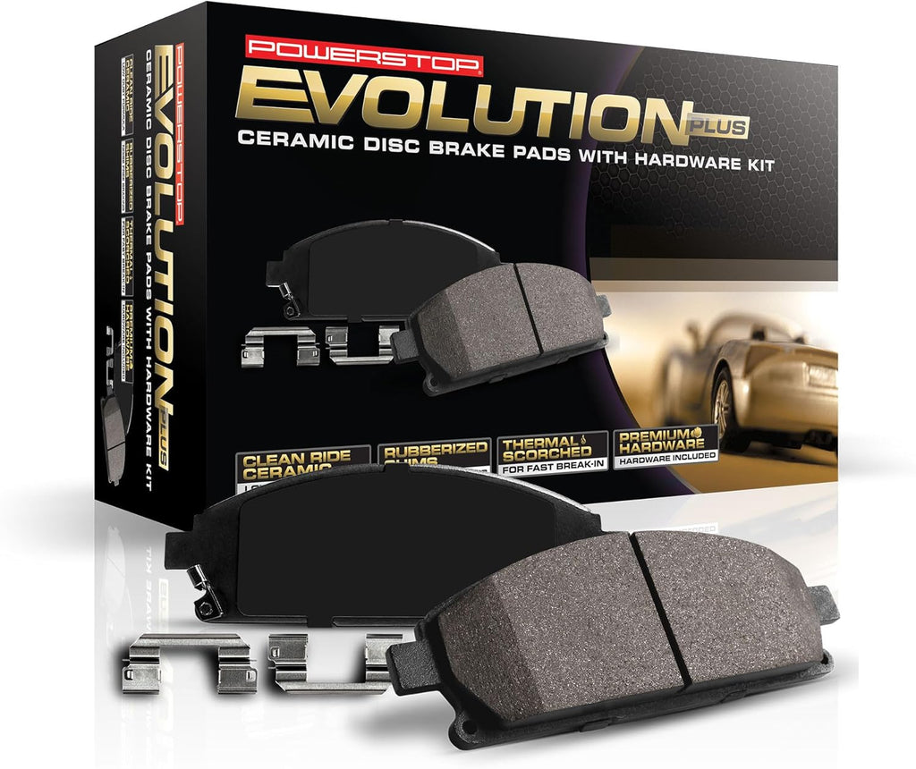 Power Stop 17-914 Front Z17 Ceramic Brake Pads with Hardware For Acura ILX Honda Accord Civic CR-V Element Fit Pilot [Vehicle Specific]