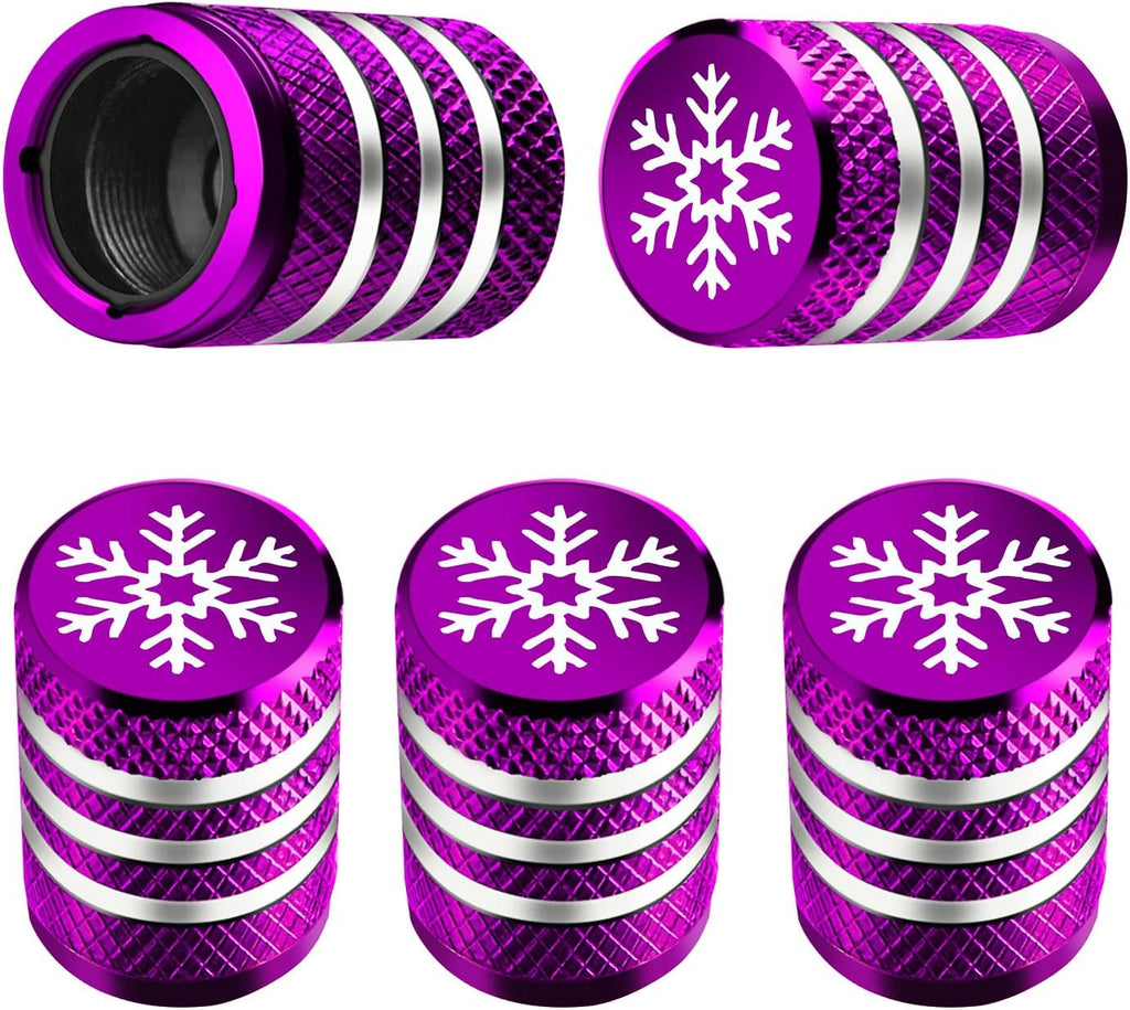 Tire Valve Stem Cap Cover - (5 Pack) Tire Air Cap Metal with Plastic Liner Corrosion Resistant Leak-Proof American Flag for Car Truck Motorcycle Bike Black
