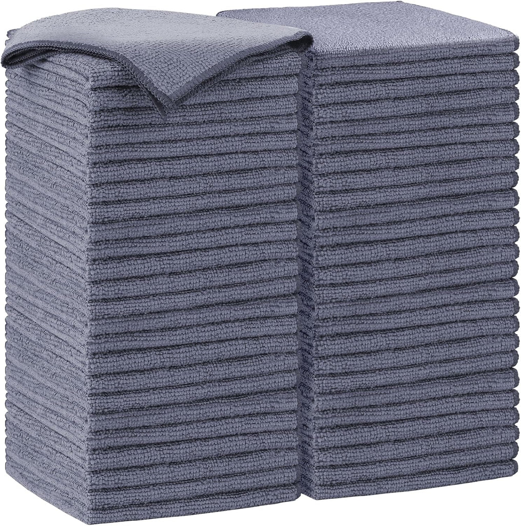 AIDEA Microfiber Cleaning Cloth, 50PK, Microfiber Towels for Cars, Premium All Purpose Car Cloths, Dusting Cloth Cleaning Rags, Absorbent Towels for SUVs, House, Kitchen, Window, 12"×12"