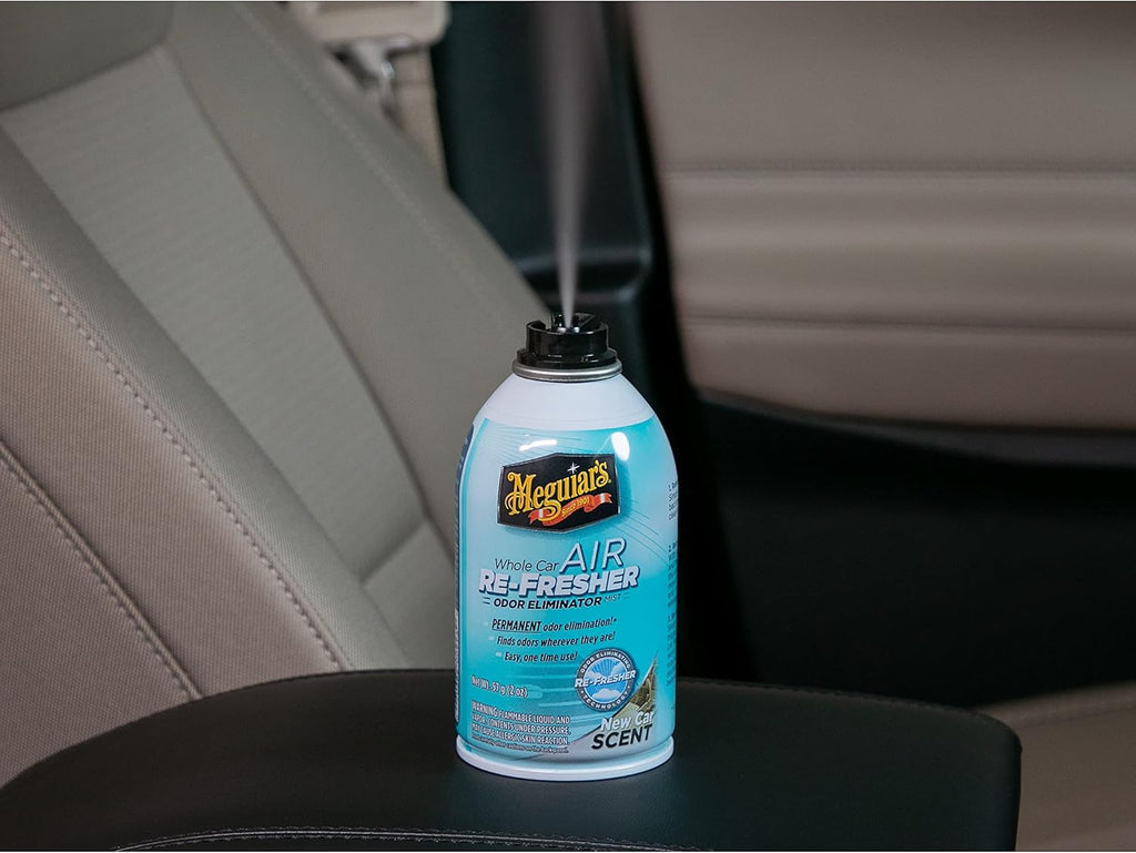 Meguiar's G16402 Whole Car Air Re-Fresher Odor Eliminator Mist, New Car Scent, 2 Fluid Ounces