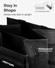 HOTOR Trunk Organizer - Car Organizer, Foldable Trunk organizer for SUVs & Sedans, Sturdy Car Organization for Car Accessories, Tools, Sundries, Black, 2 Compartments, 21.3"×12.6"×10.6"