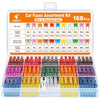 JOREST 300Pcs Car Fuse Assortment Kit, 160 Mini Blade Fuses Automotive + 90 Standard Auto Fuses + 50 Micro + Puller – Replacement for RV Camper Boat Truck (2Amp 3A 5A 7.5A 10A 15A 20A 25A 30A 35A 40A)