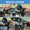 Car Fan Adjustable Dual Head 12V 360° Rotatable 4 Inches Car Clip Fan for Front/Rear Seat Passenger Car Essentials Cooler with Stepless Speed Regulation for Vehicle SUV, RV