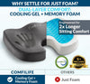 ComfiLife Premium Gel & Memory Foam Seat Cushion – Doctor Recommended Office Chair Cushion, Car Seat Cushion – Chair Cushions for Back & Sciatica Pain Relief – Seat Cushions for Office & Desk (Beige)
